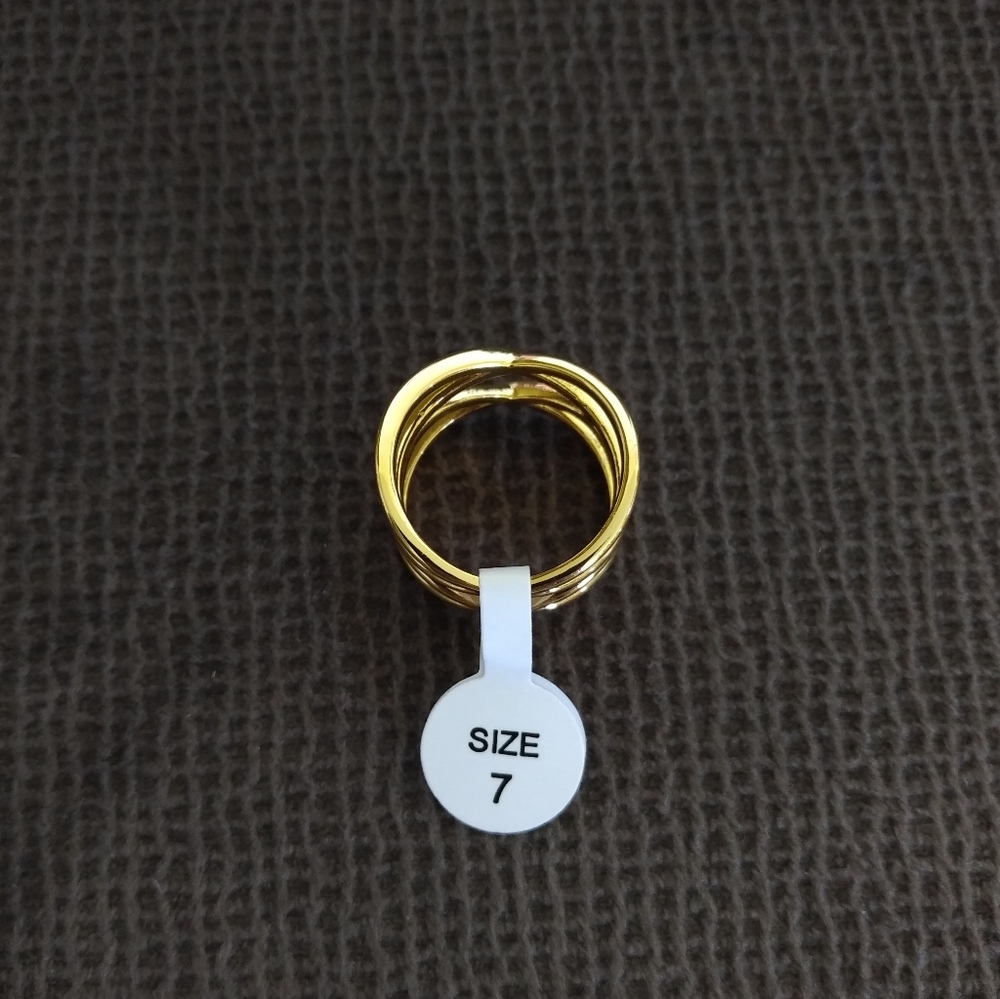 BRONZE Oro Double✌️Criss Cross🔀 Ring - Sz 7 - Picture 9 of 16